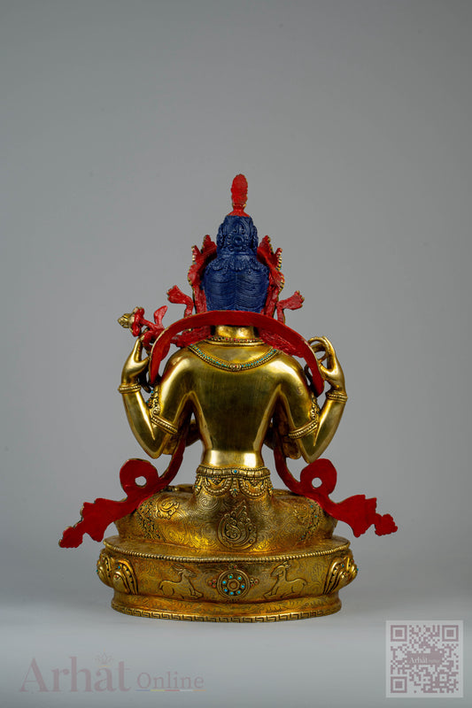 14 inch/ 36 cm Avaloketishvera | སྤྱན་རས་གཟིགས | 四臂觀音