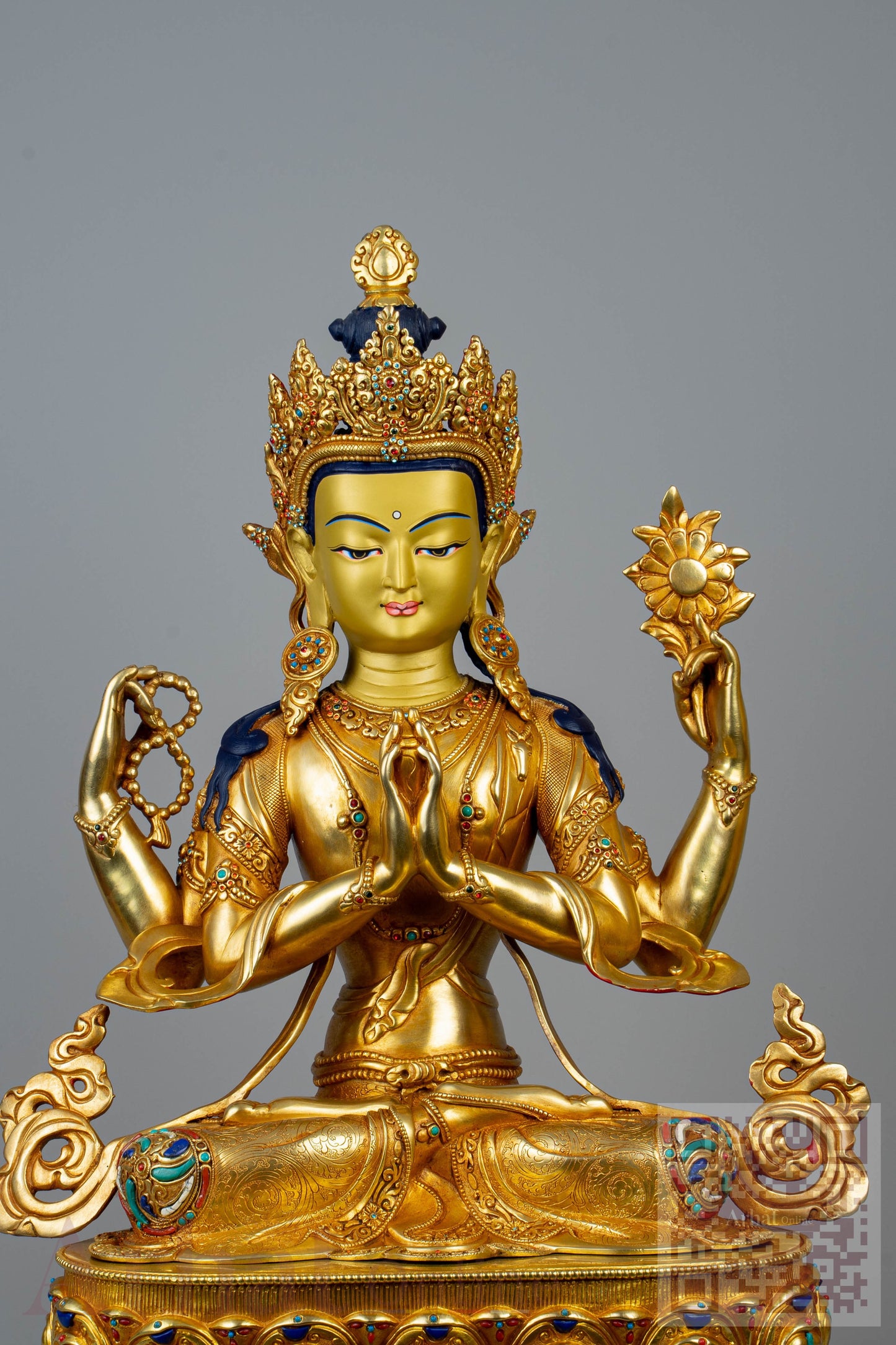 20 inch/ 52 cm Four-Armed Avalokitesvara