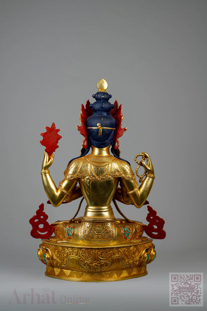 20 inch/ 52 cm Four-Armed Avalokitesvara
